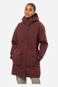 Jack Wolfskin Fierce Wind Dames Parka Bordeaux / Kastanjebruin