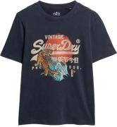 Superdry T-Shirt Tokyio Donkerblauw dames