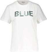 Anna Blue T-Shirt Logosequin Wit dames