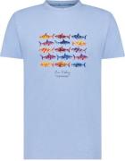 A Fish Named Fred T-shirt Shark Blauw heren