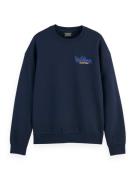 Scotch & Soda Sweater Artwork Blauw heren