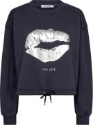 Co'couture Sweater Crop Tie Clean Kiss Blauw dames