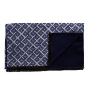 Tresanti DIONISIO | Viscose scarf with geometric pattern Blauw heren