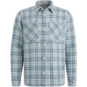 Cast Iron Long Sleeve Shirt Heavy Check Regu Blauw heren