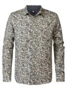 Petrol Overhemd Long Sleeve AOP Wit heren