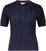 Tommy Hilfiger Top Henley Blauw dames