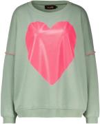 Miss Goodlife Sweater Big Heart Groen dames