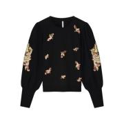 Summum Sweater Embelished Zwart dames