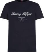 Tommy Hilfiger T-Shirt Script Donkerblauw heren