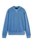 Scotch & Soda Sweater Garment dye structured Blauw heren