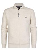 Petrol Sweater Zip Wit heren