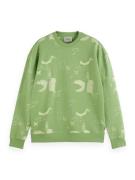 Scotch & Soda Sweater AOP Groen heren