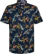 Petrol Polo AOP Blauw heren