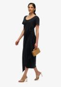 Superdry Jurk Slub Wrap Zwart dames