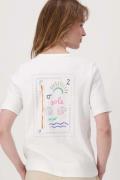 Zusss T shirt met geplaatste print Wit dames