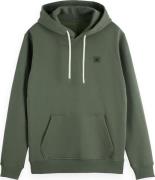 Scotch & Soda Hoodie Core Logo Badge Groen heren