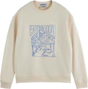 Scotch & Soda Sweater Chest Logo Kaki heren