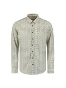 No Excess Overhemd Allover Printed Regular Groen heren