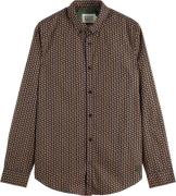 Scotch & Soda Overhemd AOP Navy heren