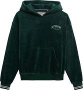 Superdry Hoodie Country Club Velours Relax Fit Groen dames
