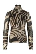 Label Dot Top Maan Bruin dames