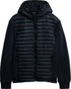 Superdry Fleecejas Storm Hybrid met capuchon Navy heren