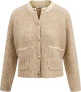 Zusss Vest met Visgraat Structuur Beige dames