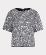 Esqualo Top Sequins Zilver dames