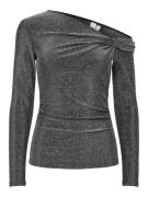 Y.A.S. Blouse Starla Off Shoulder Antraciet dames