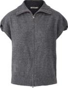 Zusss Mouwloos vest rits Antraciet dames