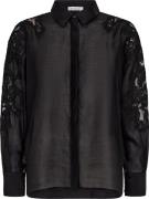 Co'couture Blouse Kawa Embrodidery Zwart dames