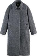 Scotch & Soda Wollen Jas Carcoat Grijs dames