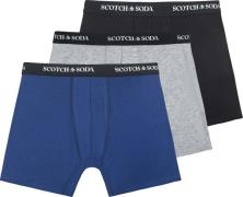 Scotch & Soda 3PK MENS SOLID COTTON STRETCH BOXER Indigo heren