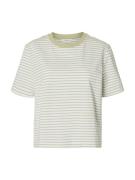 Selected Femme T-shirt Essential Striped Boxy Groen dames
