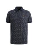 Pme Legend Polo Fine Pique all over print Indigo heren