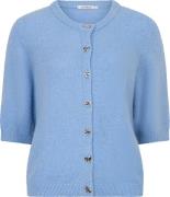 Esqualo Vest Fancy Buttons Blauw dames