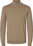 Selected Homme Half-zip Trui Berg Beige heren