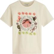 Scotch & Soda T-shirt Artwork Embroidered  Off White dames