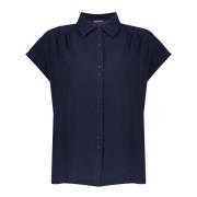 Geisha Blouse crinckle Navy dames