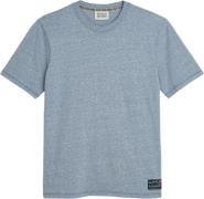 Scotch & Soda T-shirt Melange Regular fit Navy heren