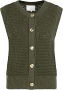 Yaya Mouwloos  Vest Army dames