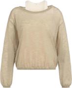 Yaya Twinset Sweater Singlet Bruin dames