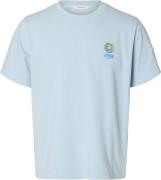 Selected Homme T-shirt Max Graphic Hemelsblauw heren