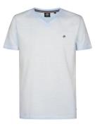 Petrol T-Shirt V-Neck Hemelsblauw heren