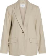 Vila Blazer Jolanda Linnen Blend Beige dames