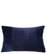 Present Time Sierkussens Cushion Ribbed Velvet Donkerblauw