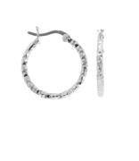 Karma Oorbellen Plain Hoops DC Hammered Zilverkleurig