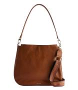 Darciel Branded Webbing Leather Hobo Bag