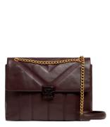 Anileah TB Script Detail Leather Padded Shoulder