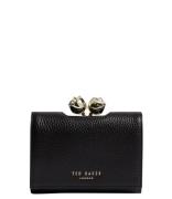 Roosa Rose Detail Leather Small Bobble Purse